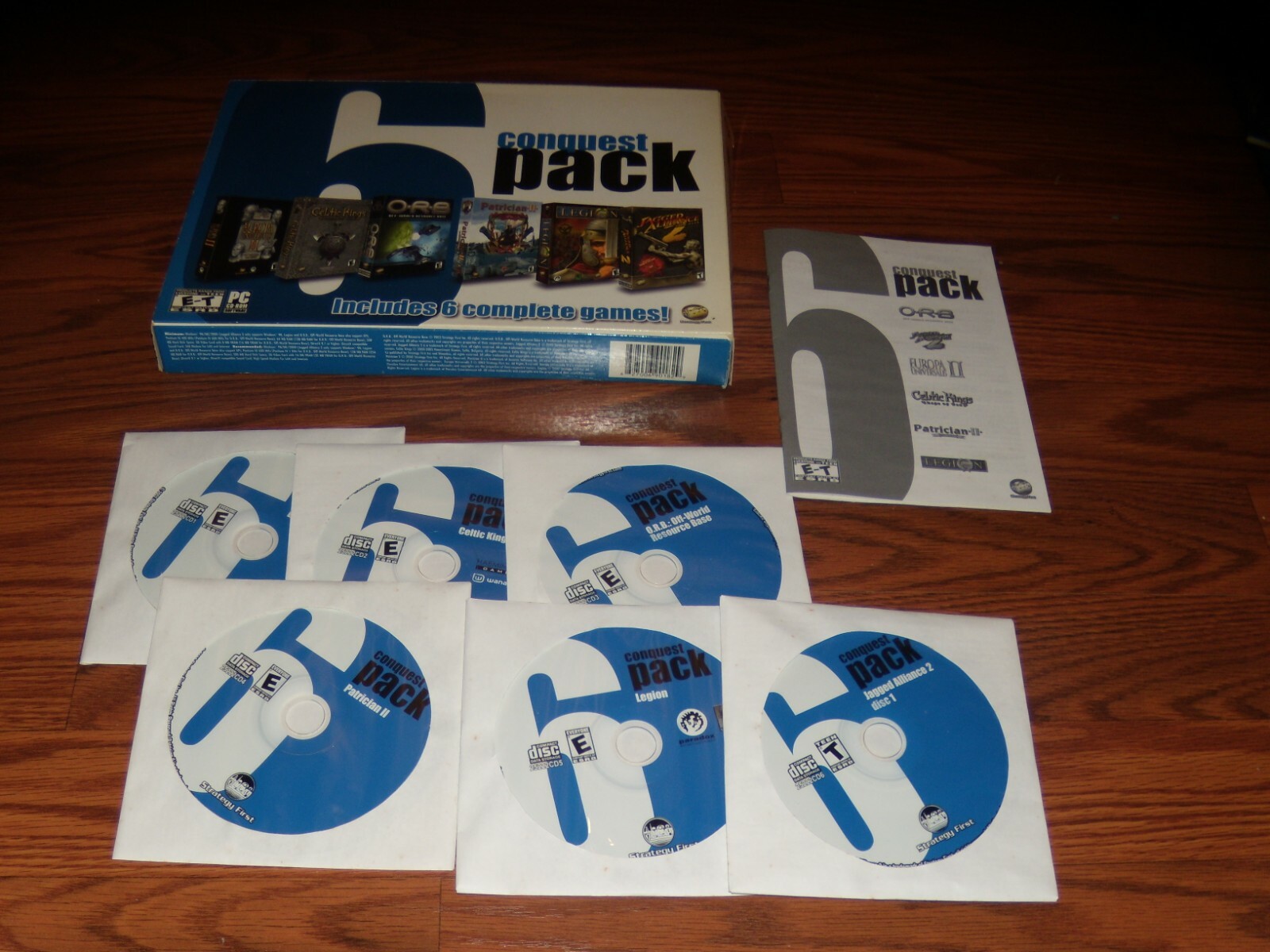 6 Conquest Pack (PC, 2003) with box and manual