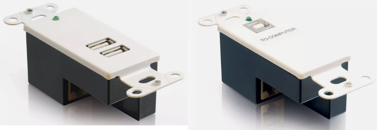 CablesToGo 2-Port USB SuperBooster Transmitter & Receiver