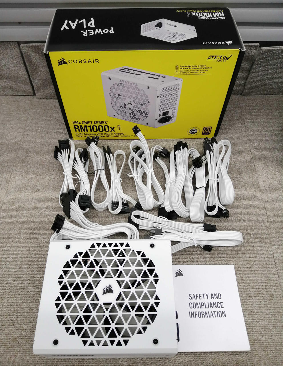 CORSAIR RMx Shift White Series,RM1000x Shift White,Power Supply