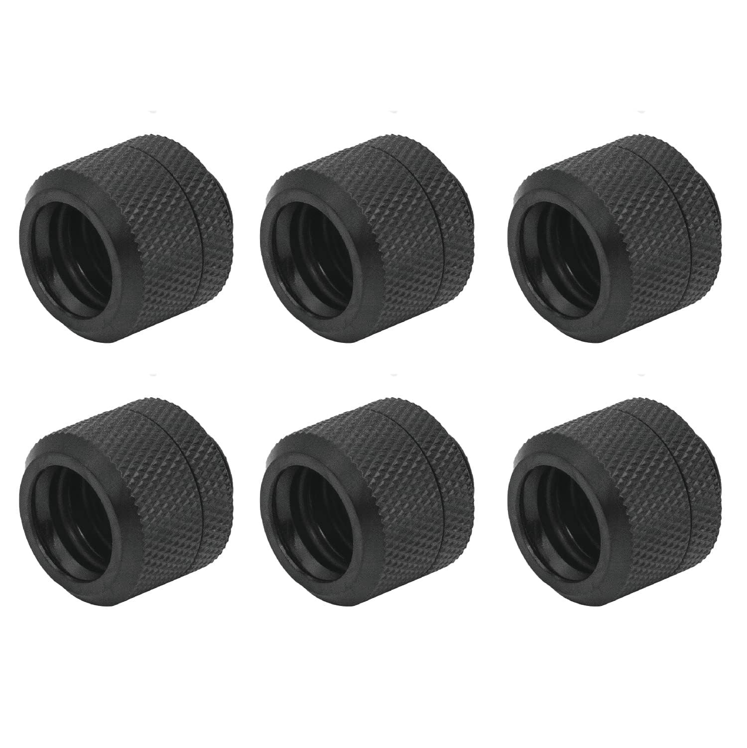 dracaena.io 6 Pack G1/4" Thread to 12mm Outer Diameter, Hard Tubing Compressi...