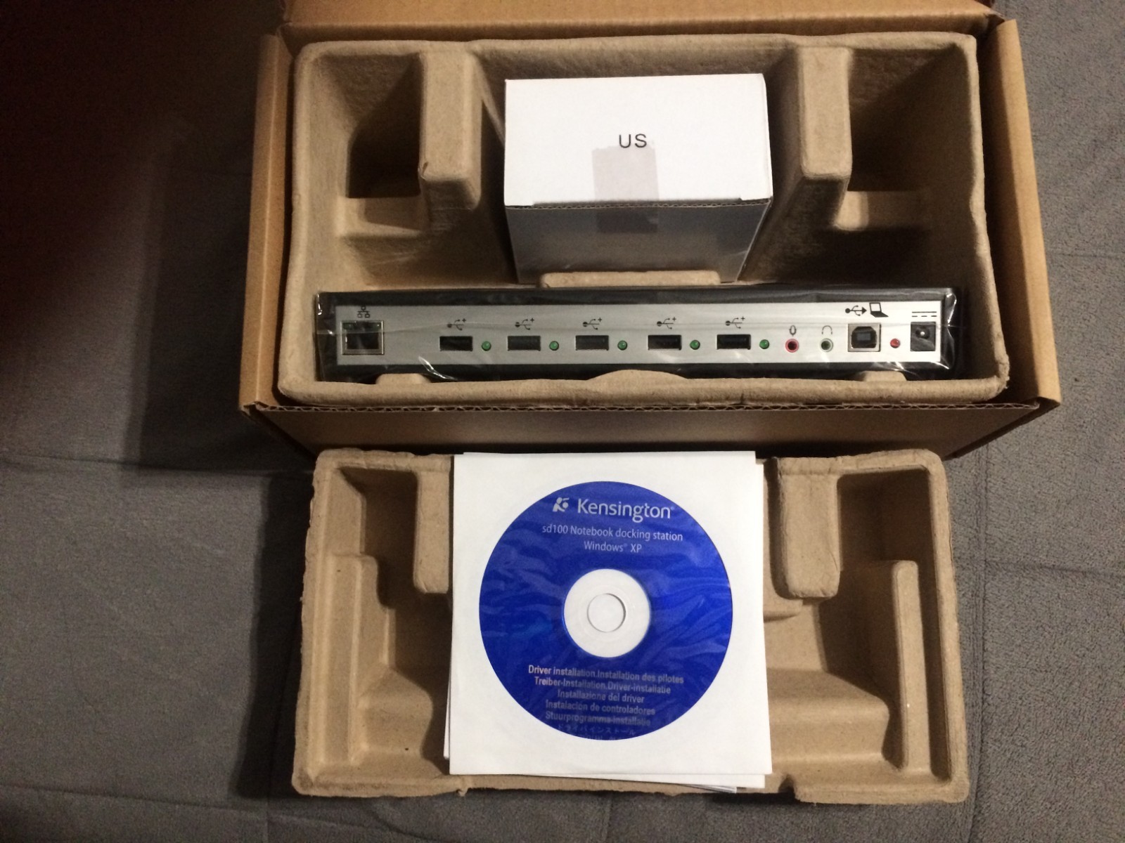 NOS Kensington SD100 Laptop Docking Station Port Replicator K33419US