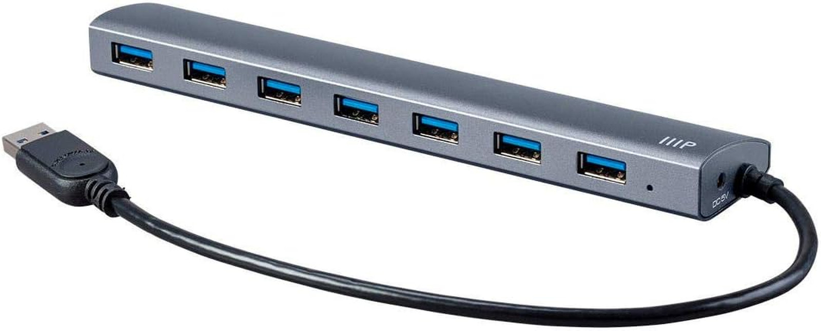 USB 3.0 Hub with AC Adapter | 7-Port, Aluminum