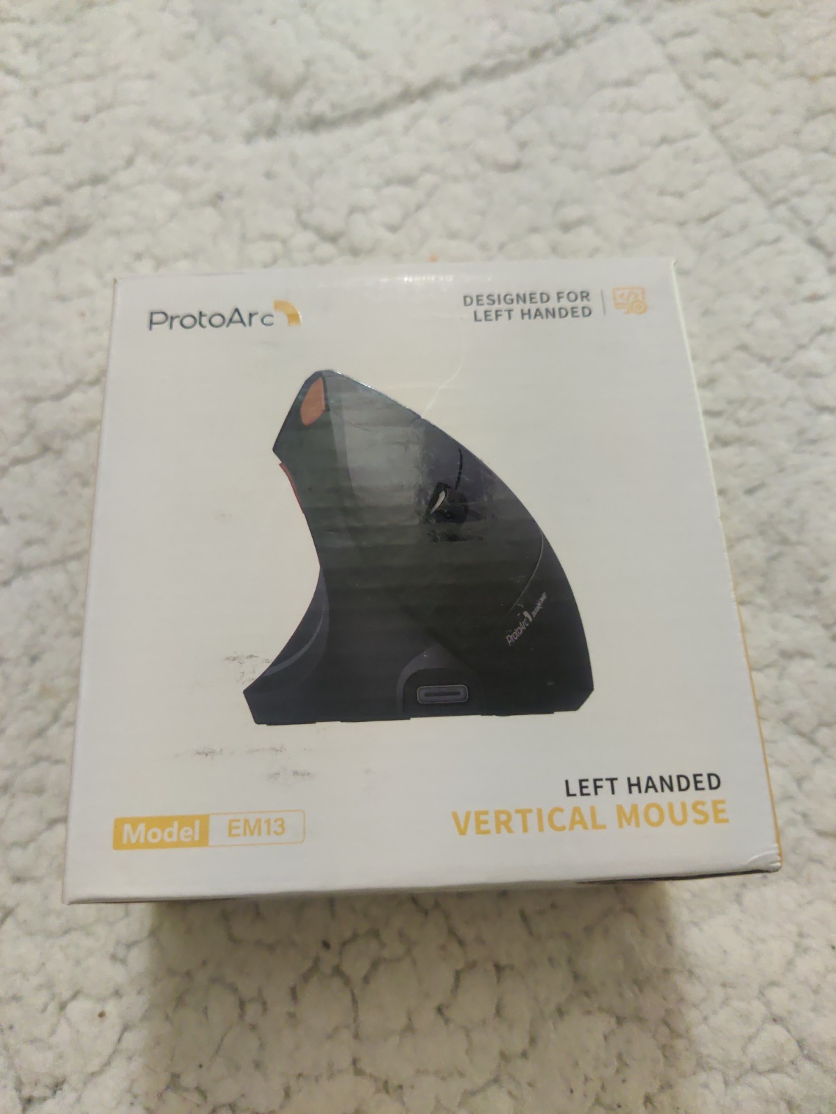 ProtoArc EM13 Left Handed Wireless Ergonomic Vertical Mouse Rechargeable A2