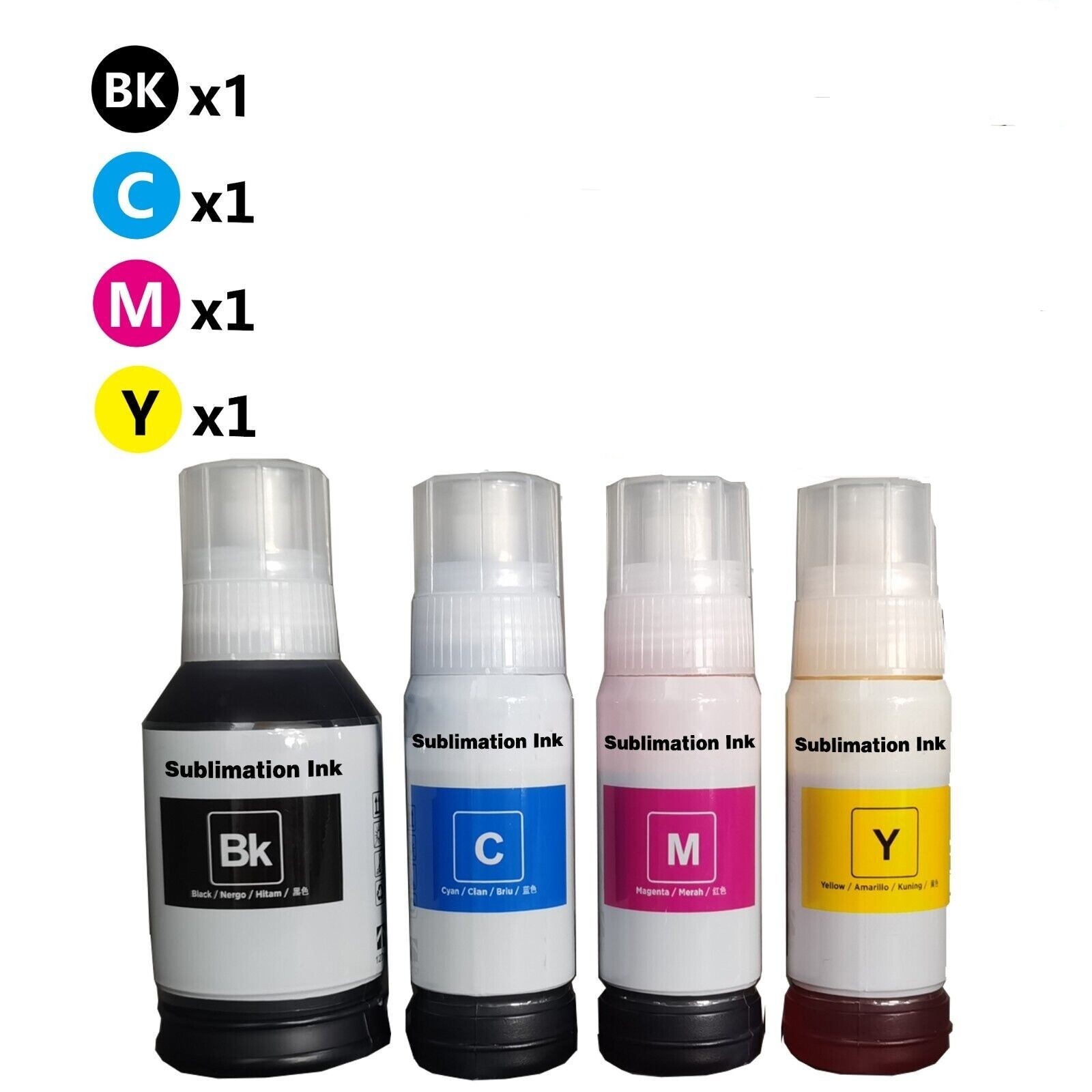 4X Sublimation Ink With Heat Tape Refill Fit For ET-2720 ET-3700 Printer