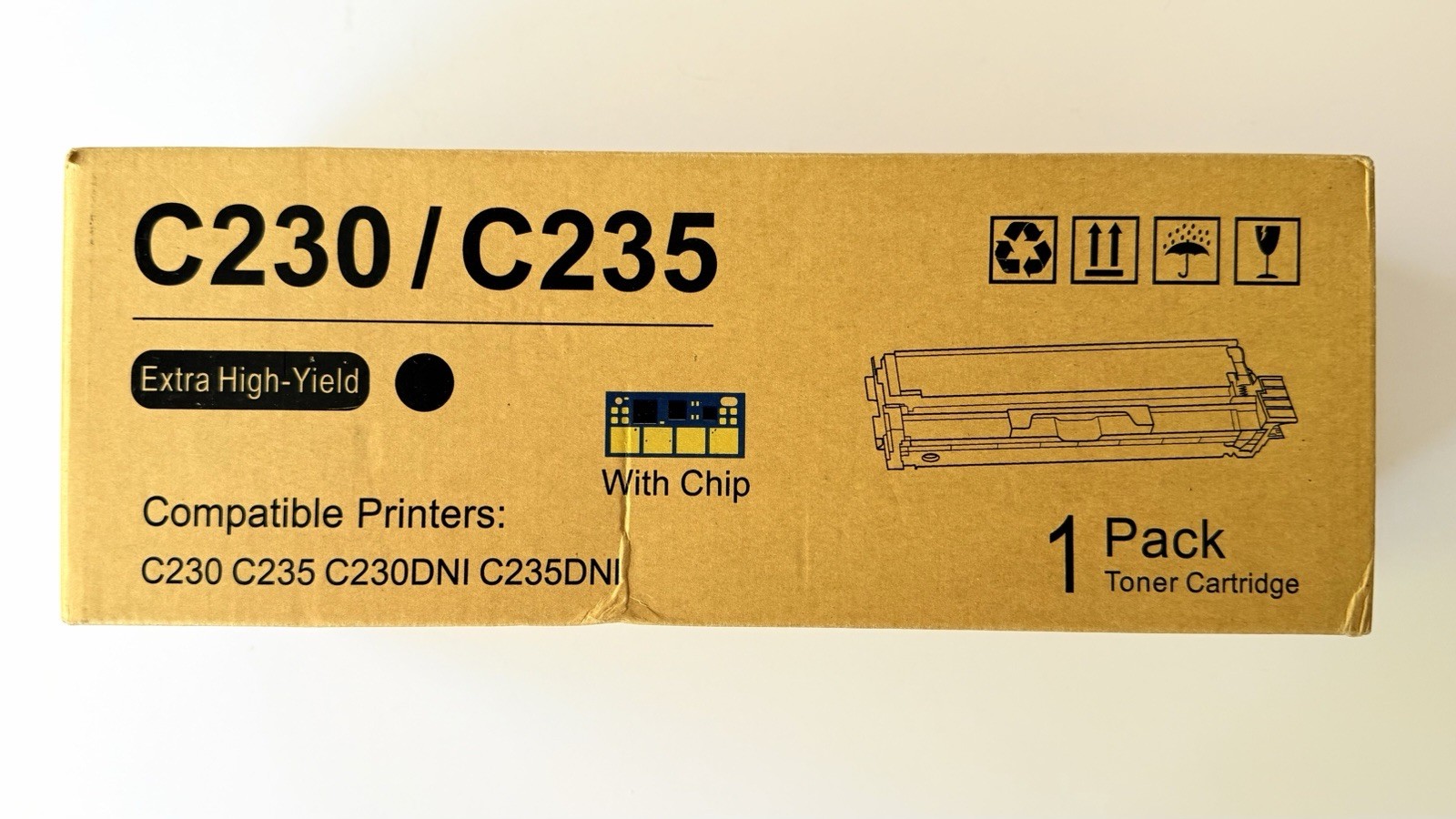 Magenta Toner w/ Chip for Xerox C230 C235 Open Box, Compatible 006R04393