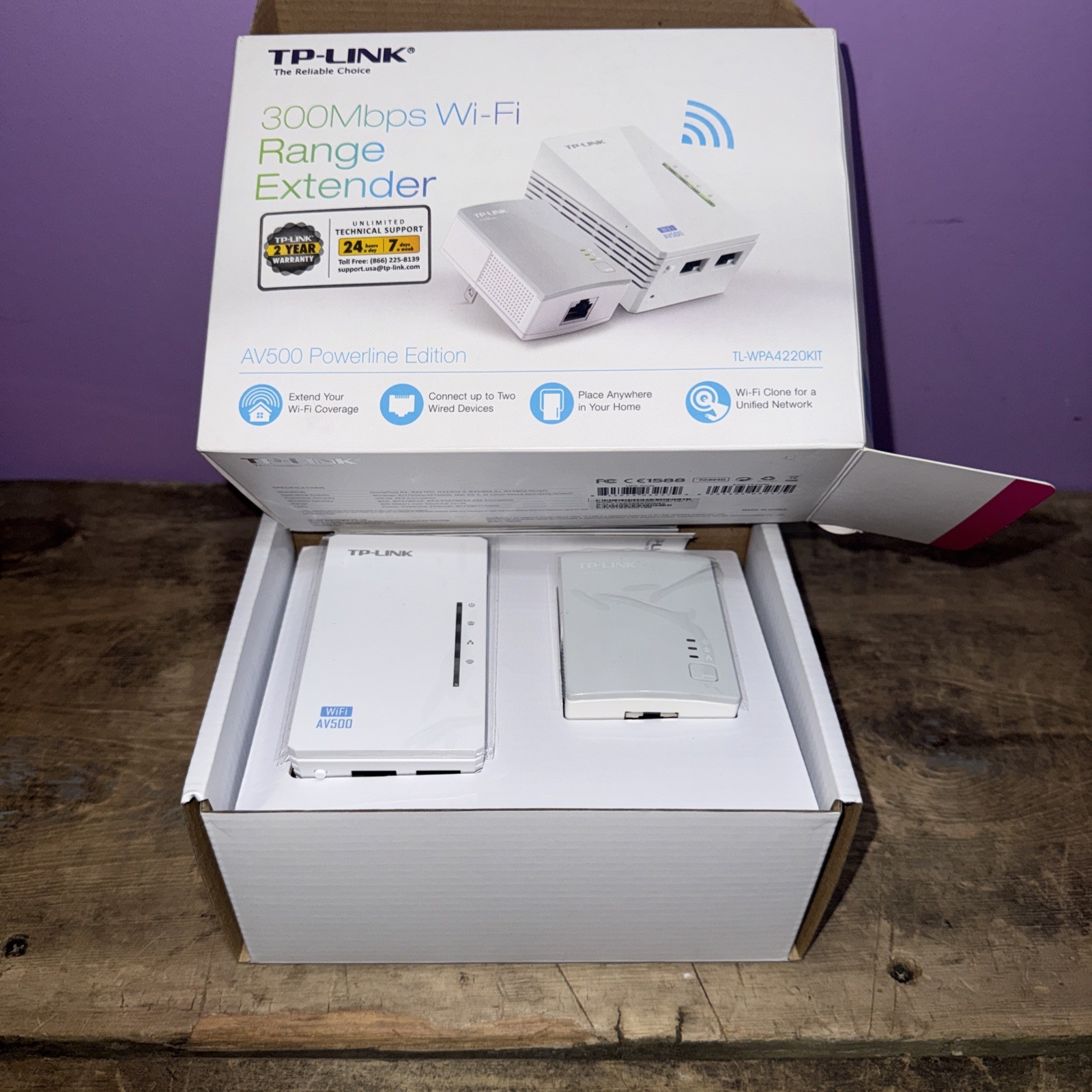 TP-Link AV500 Powerline Edition 300Mbps Wi-Fi Range Extender  Open Box New