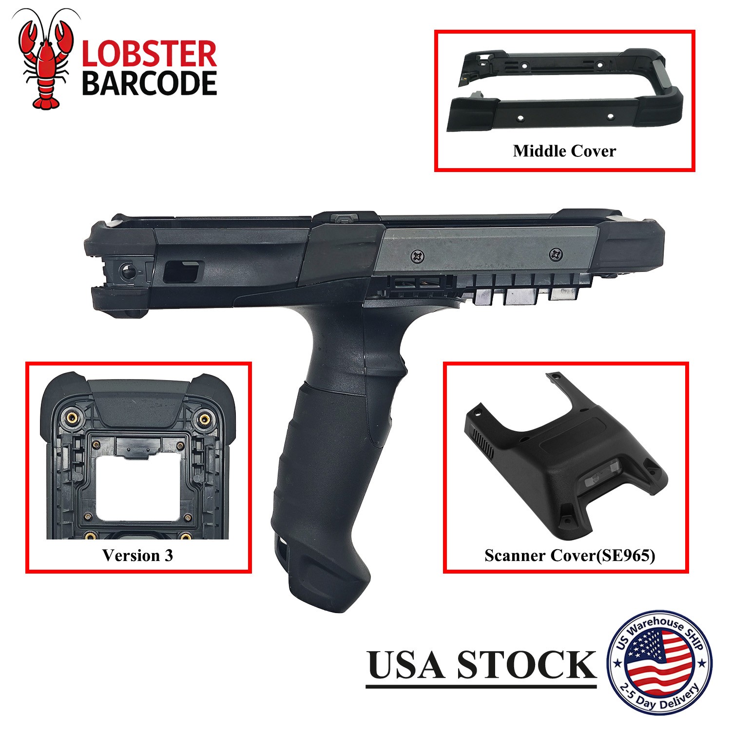 ⭐ Back Cover ＆ Middle Cover ( Version 3 ) Replacement for Zebra MC9300 ,MC930B ⭐