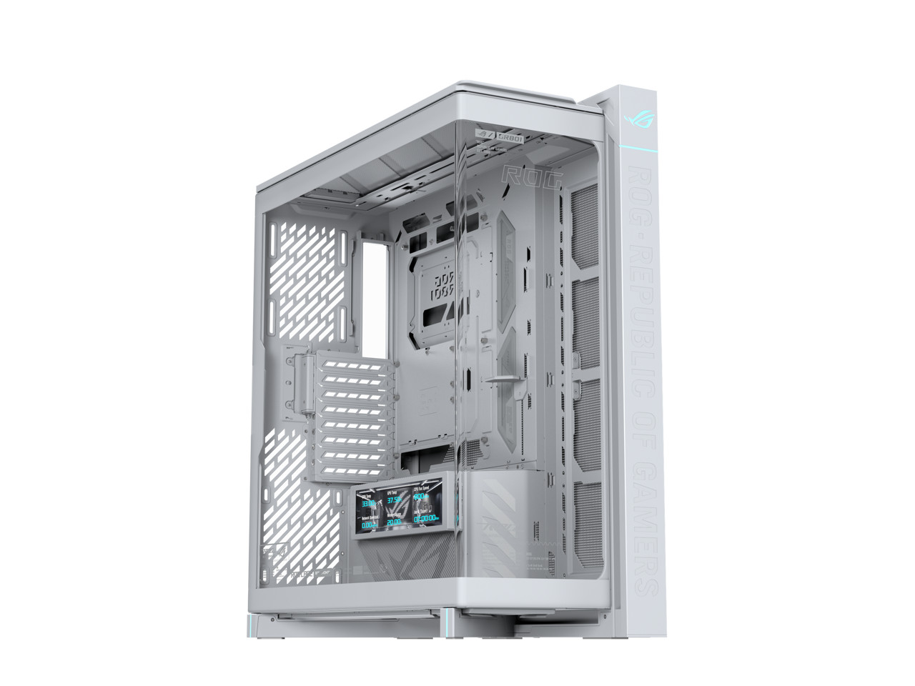 ASUS ROG Cronox White Edition Full Tower PC Gaming Case Curved Tempered-Glass