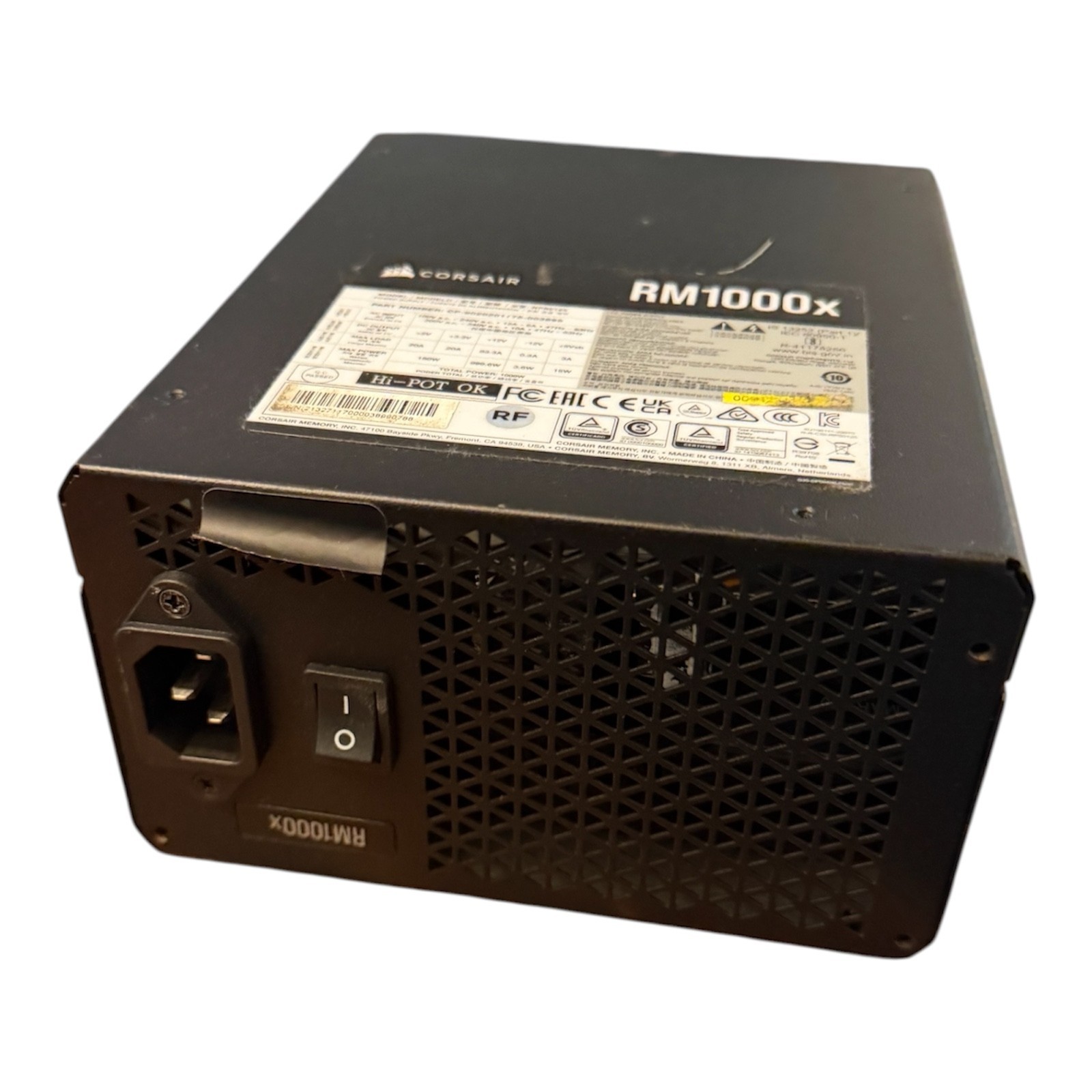 Corsair RM1000x 1000W +80GOLD Fully Modular ATX Power Supply - Black