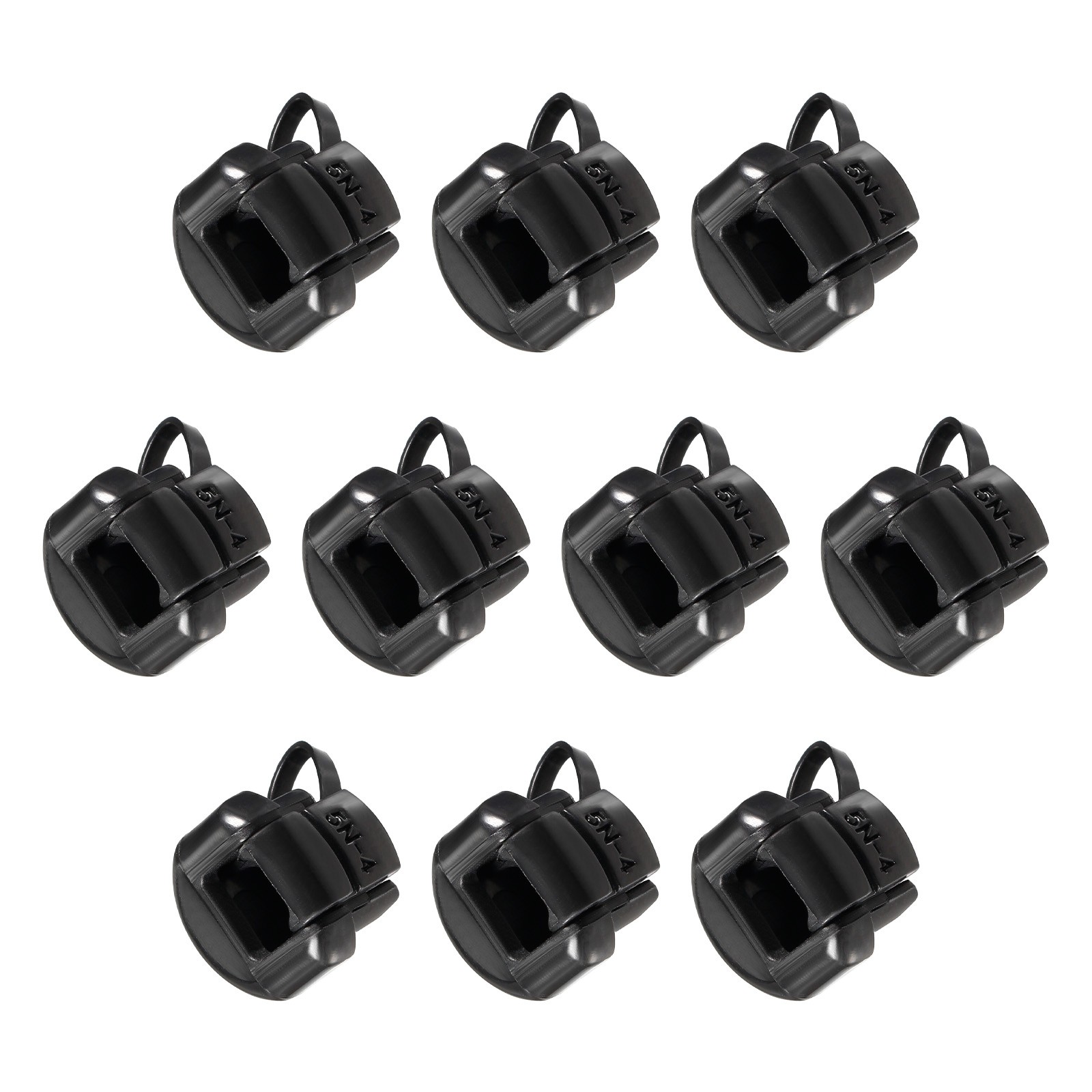 Electric Cable Protection Cord Buckle-0.22-inch / 5.6mm / Black / 30 Pcs