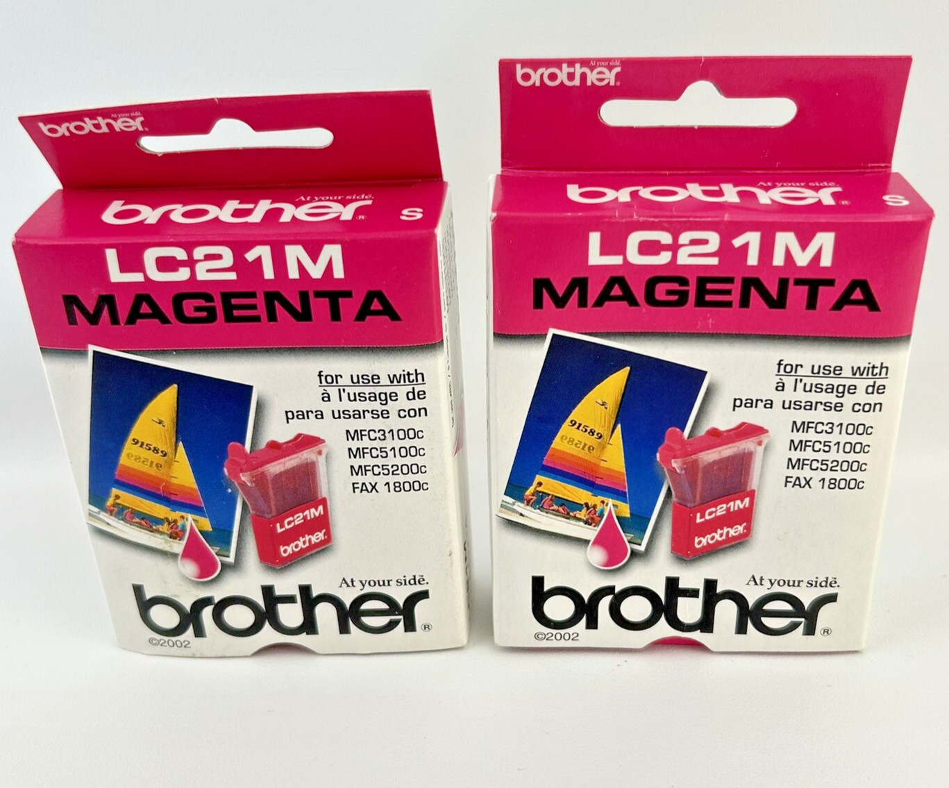 Genuine Brother LC21M Magenta Ink Lot (2) OEM Expired MFC DCP Printers