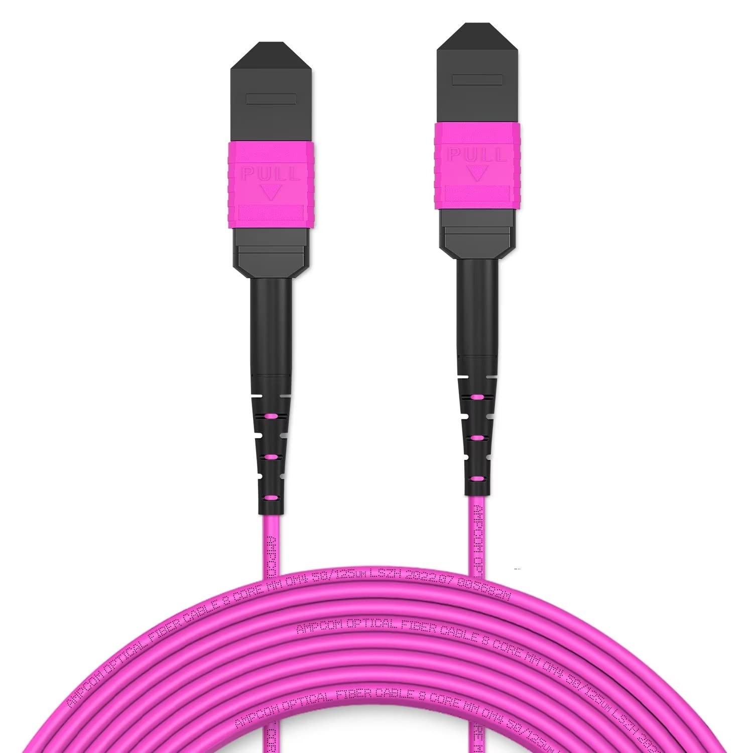 MPO to MPO Trunk Cable 50/125m Multimode OM4 12 Fiber Magenta 2m/6ft