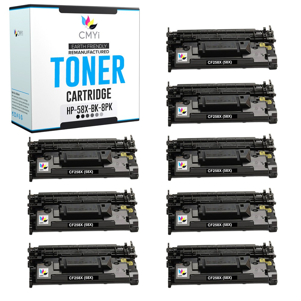 8PK CMYi Replacement 58X Cartridges for HP LaserJet Pro MFP M428m M428dw M428fdn