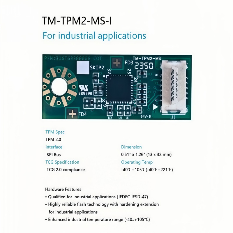 TPM2.0 Security Module Trusted Platform TM-TPM2-MS-I For Industrial Applications