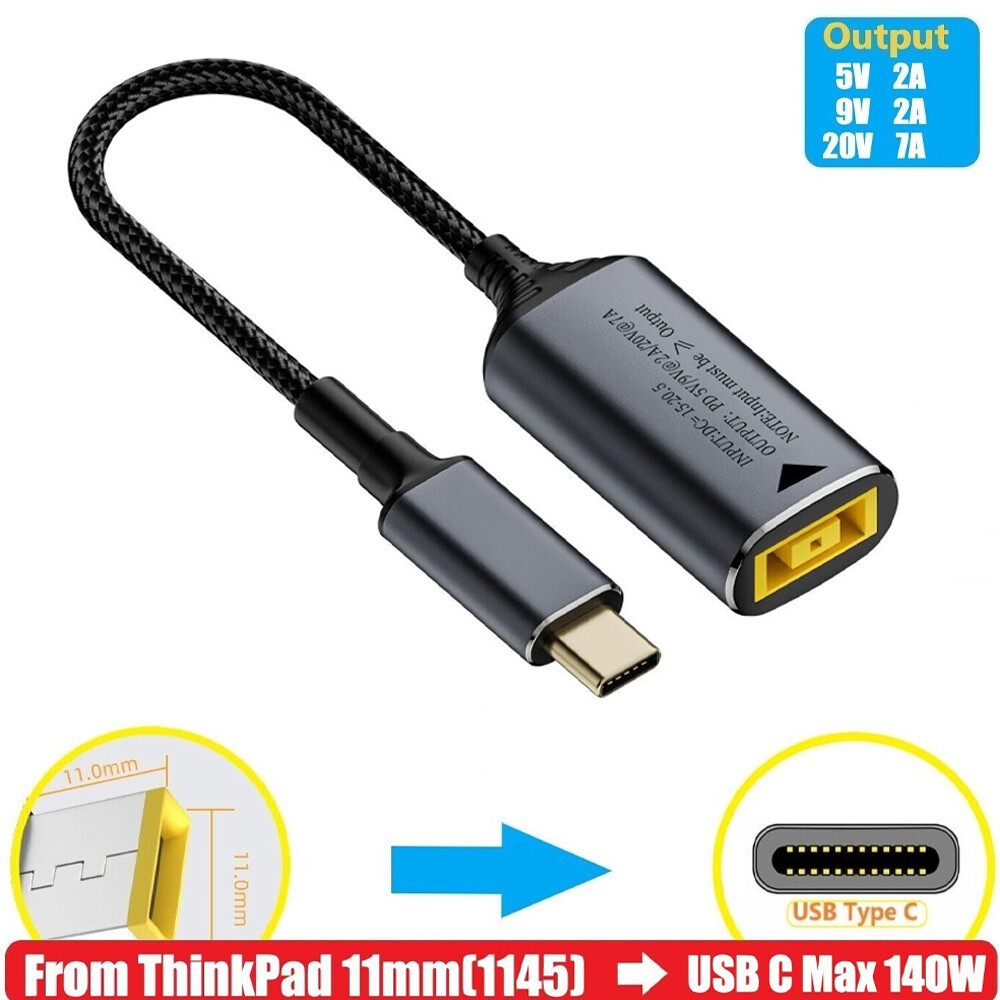 NEW 140W Laptop wall Charger Converter USB Type C Power Charging Cable Adapter