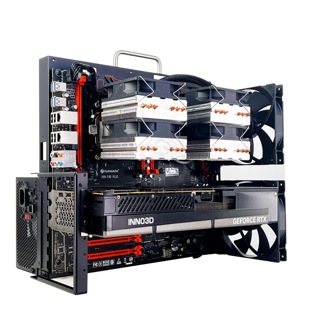 Open Air Case Test Bench DIY PC Frame Portable Wall-Mountable for E-ATX/ATX/mATX