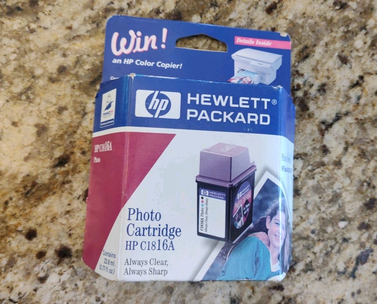 Hewlett Packard C1816A Desk Jet Printer Photo Cartridge Unopened Exp  Aug ‘99 ✅