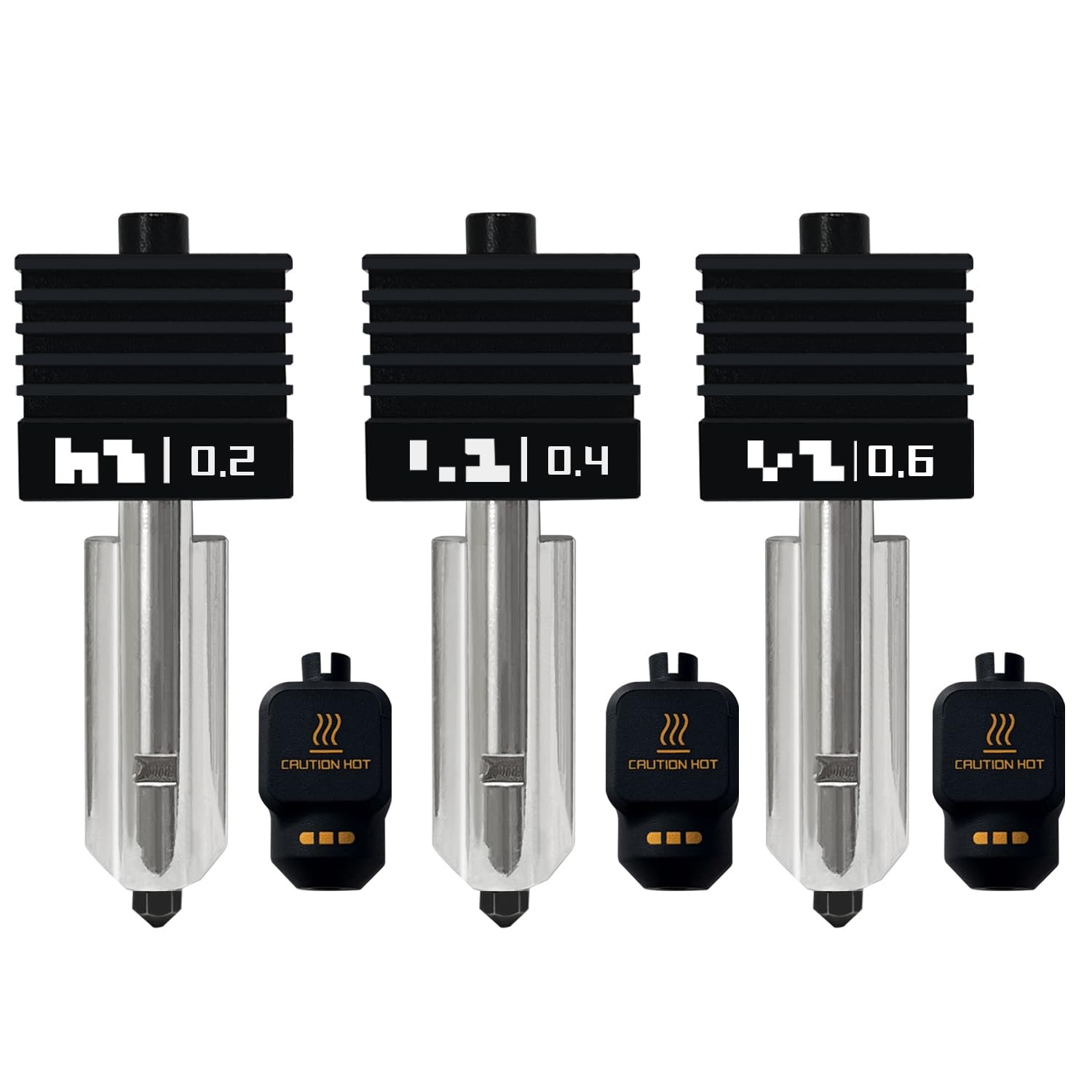 Hardened Extruder Hotend Nozzle W/ Identification Code For Bambulab P2S 3PK