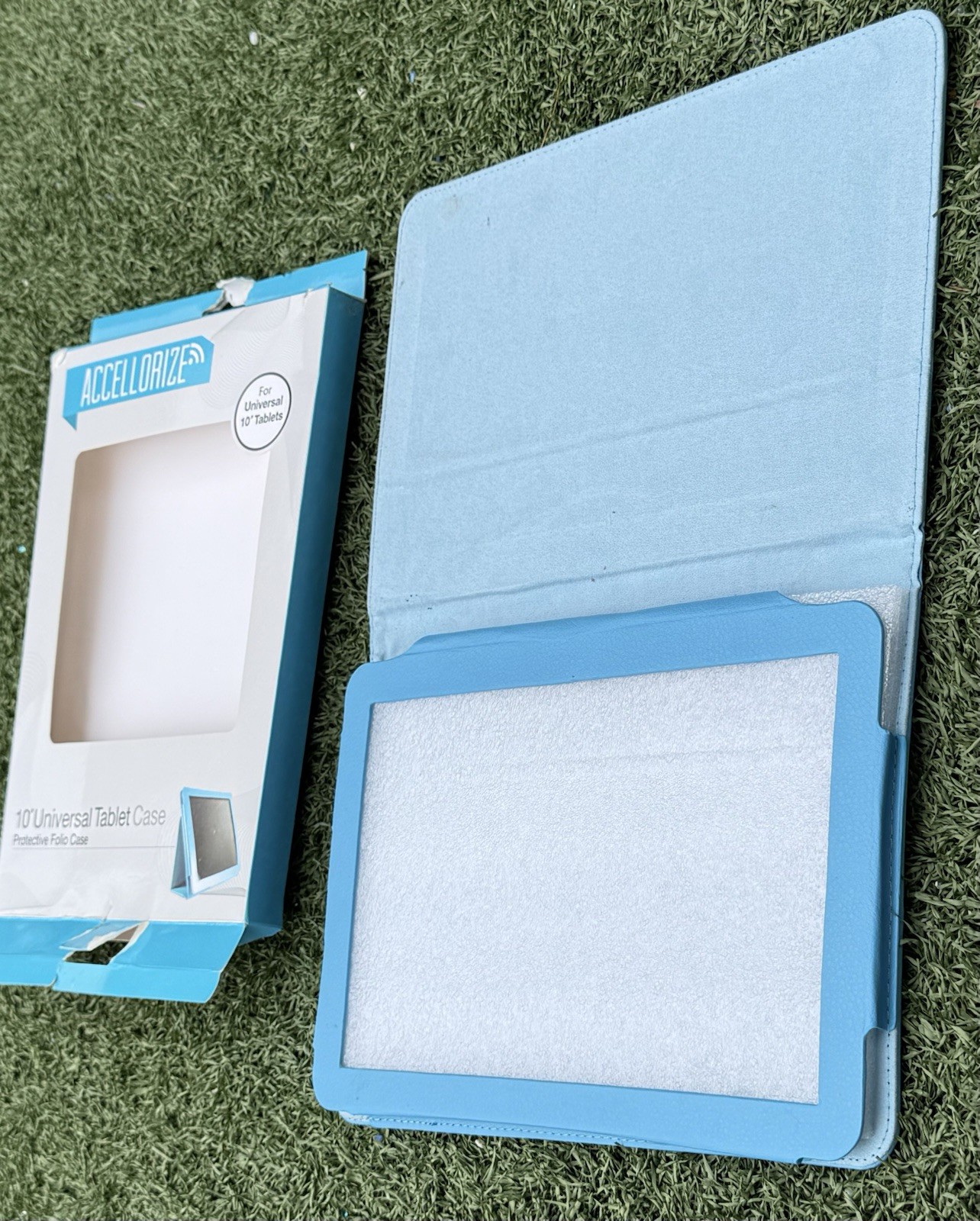 Blue Universal Tablet Folio Case 10” x 7” Open Box Protective Cover