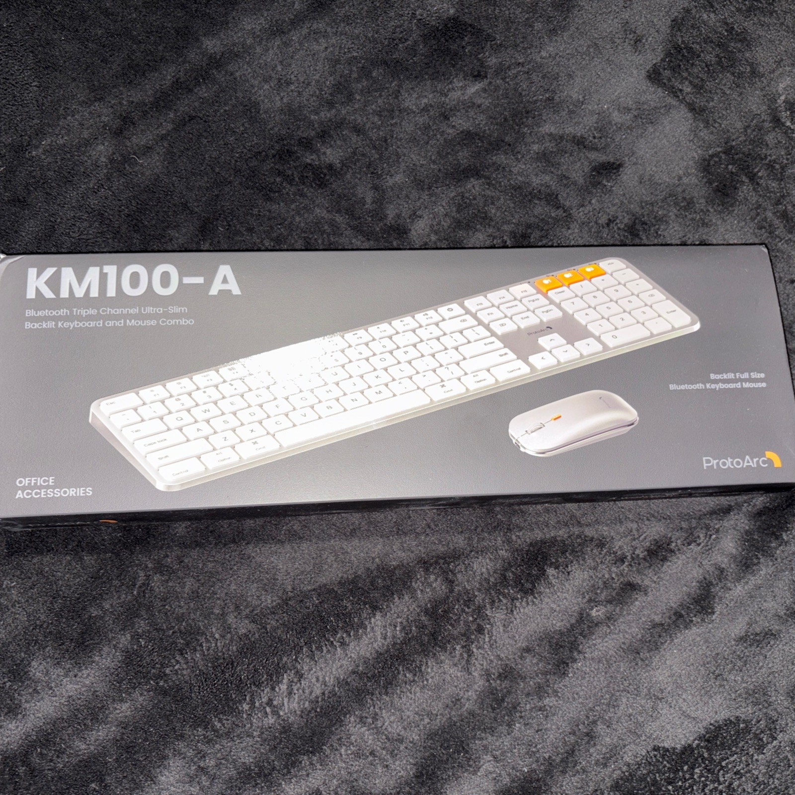 Protoarc Bluetooth Triple Channel Backlit Keyboard And Mouse Combo KM100-A