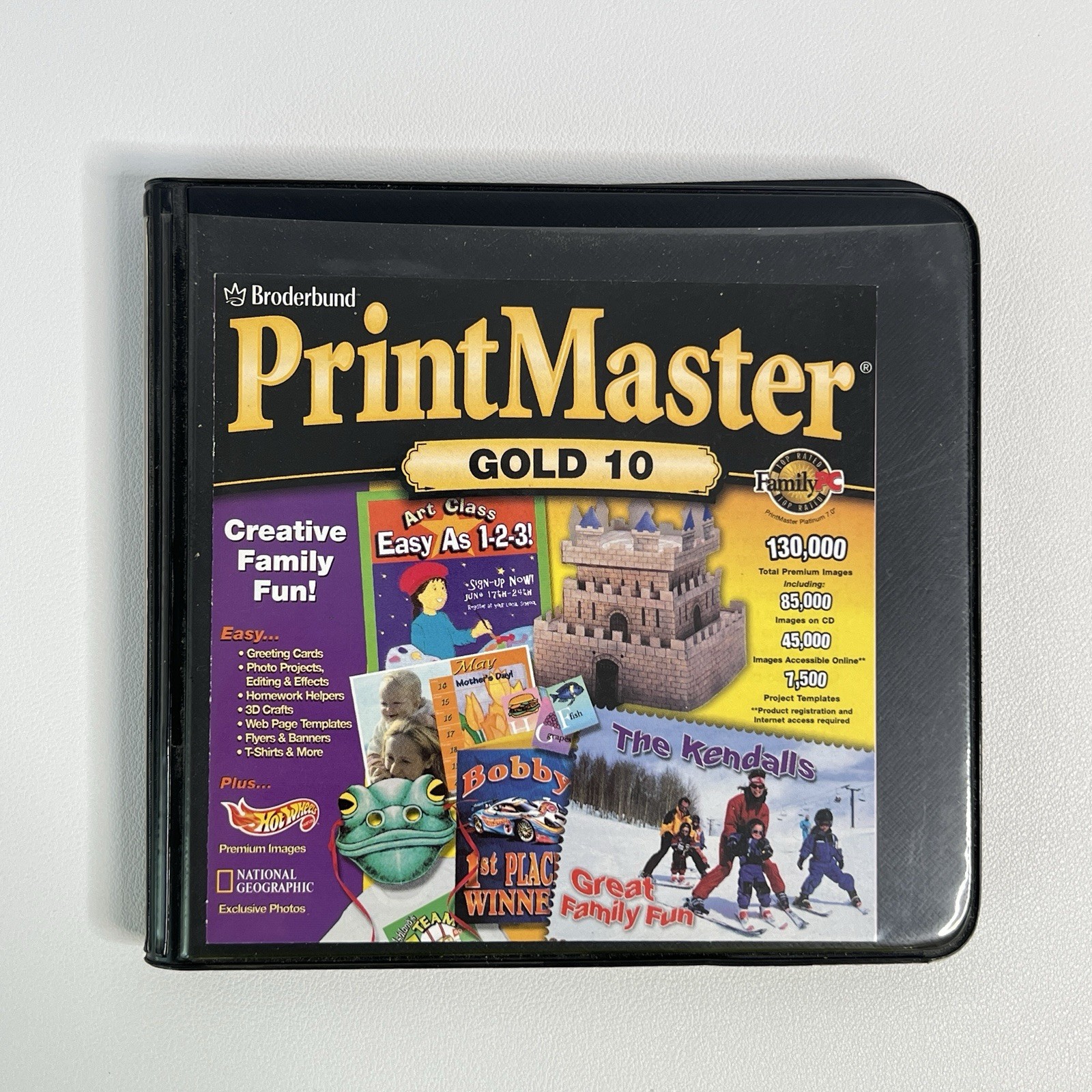 Printmaster Gold 10 Broderbund 6 Disc Set Hot Wheels Win 95 98 2000 PC Software
