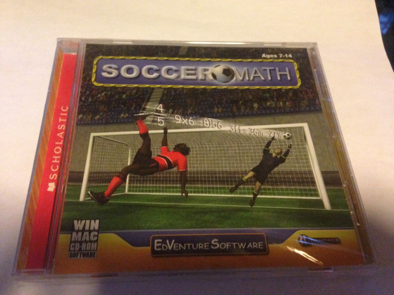 New Sealed Soccer Math Age 7-14 School Cd-rom