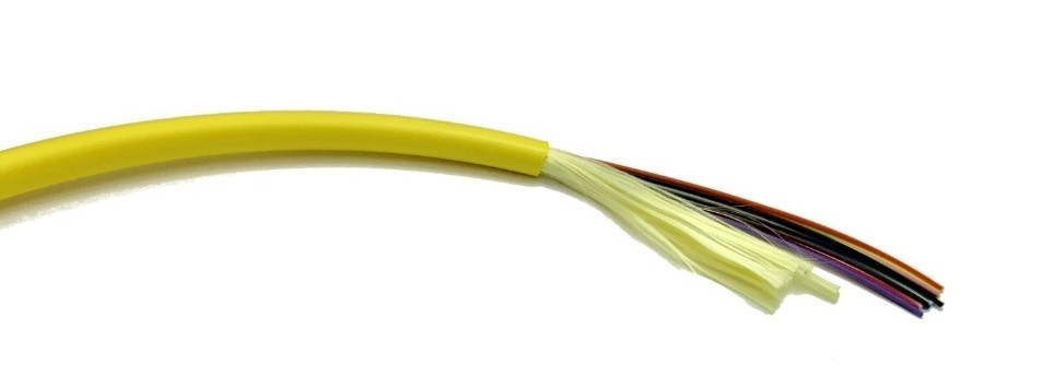 230ft - 24 Strand Indoor Riser Singlemode Corning Glass Fiber Optic Cable