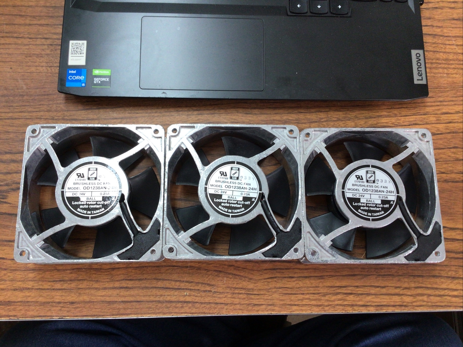 3-PCS Orion OD1238AN-24H Brushless DC Cooling Fans 24V 0.23A Ball Bearing TA35MS