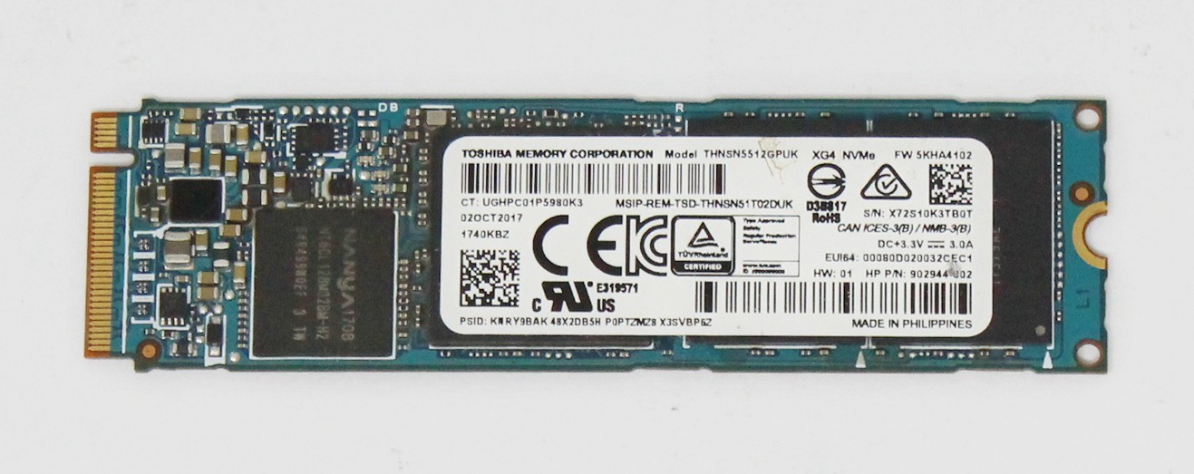 Toshiba NVME SSD HP 902944-002 THNSN5512GPUK XG4 NVMe 512GB M.2 (#38628)