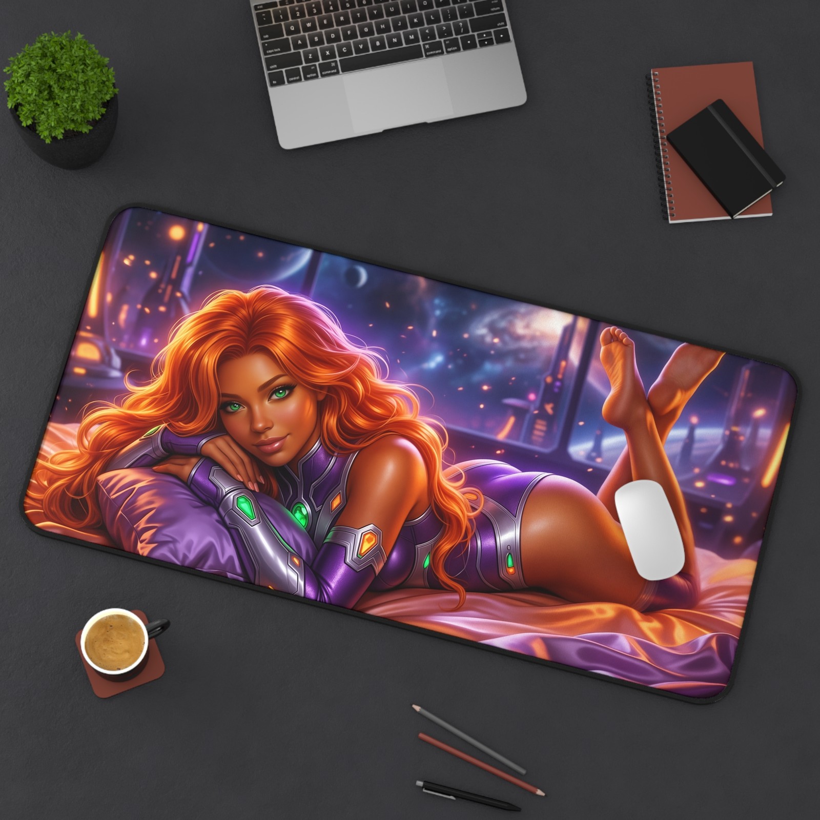 Starfire Mouse Pad, DC Comics XXL Gaming Desk Mat, Teen Titans Pad