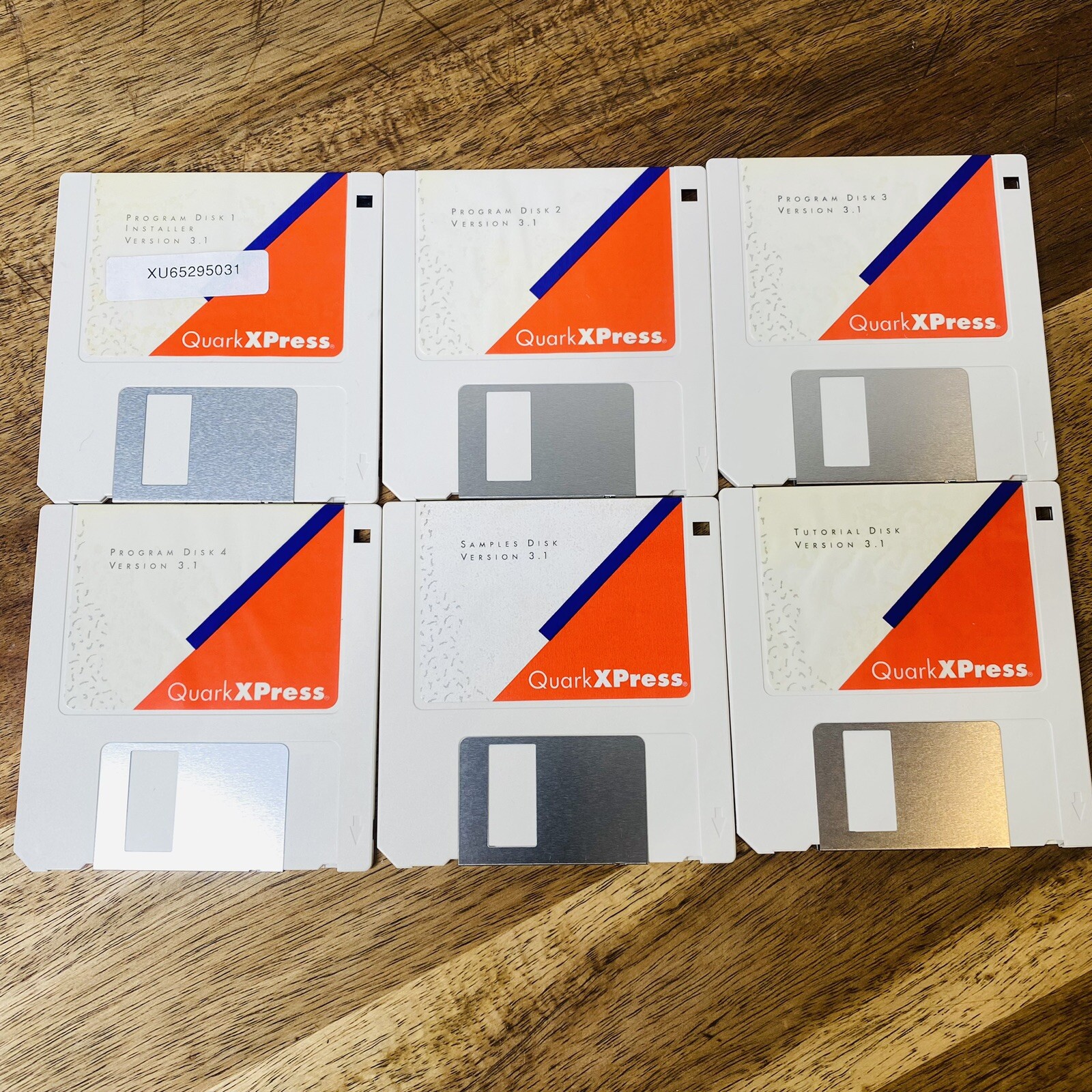 Quark Xpress Version 3.1 3.5" Floppy 6 Disk Software Set Bundle Vtg Software