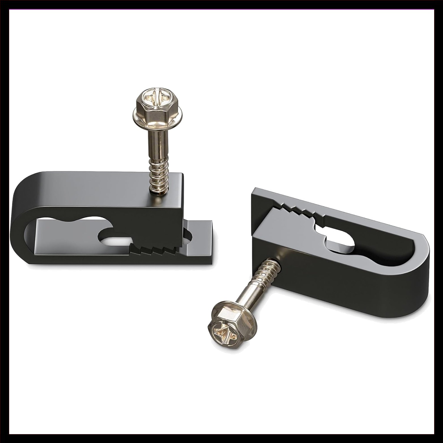 THE CIMPLE CO Dual Cable Clips with Screws - 1/2 Inch Coaxial Cable Clamps...