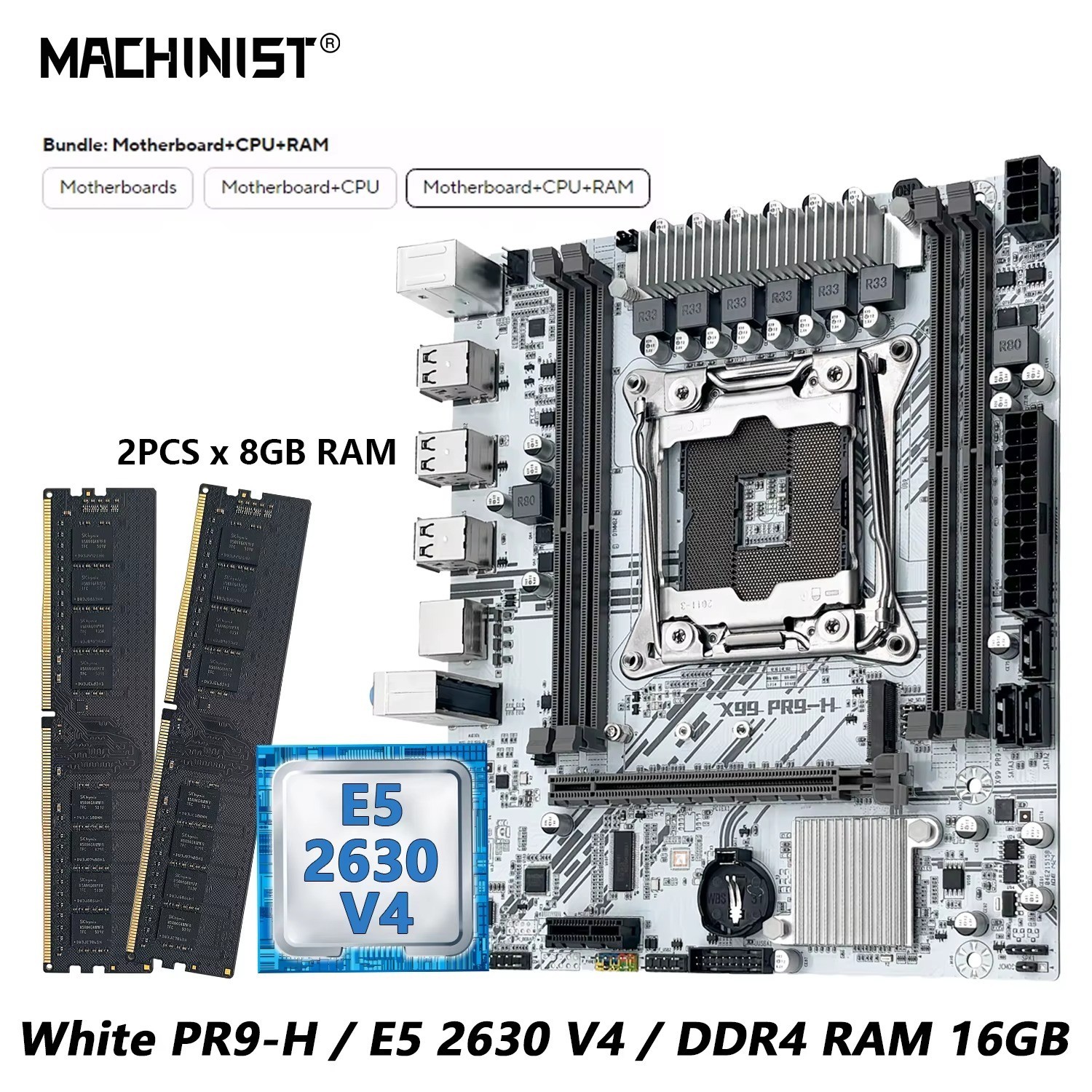 MACHINIST X99 PR9-H Motherboard Combo Intel Xeon E5 2630 V4 LGA 2011-3 DDR4