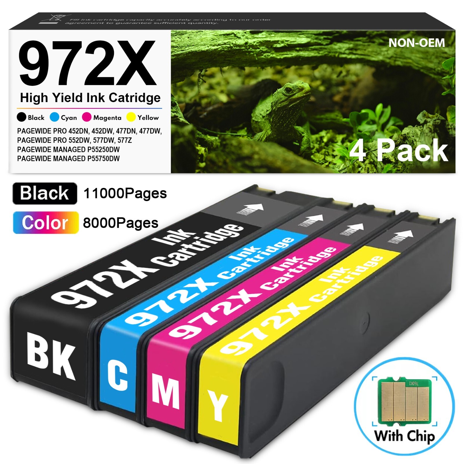 972X 972 XL Ink Cartridge For HP PageWide Pro 477dn 452dn 577z 552dw P55250dw