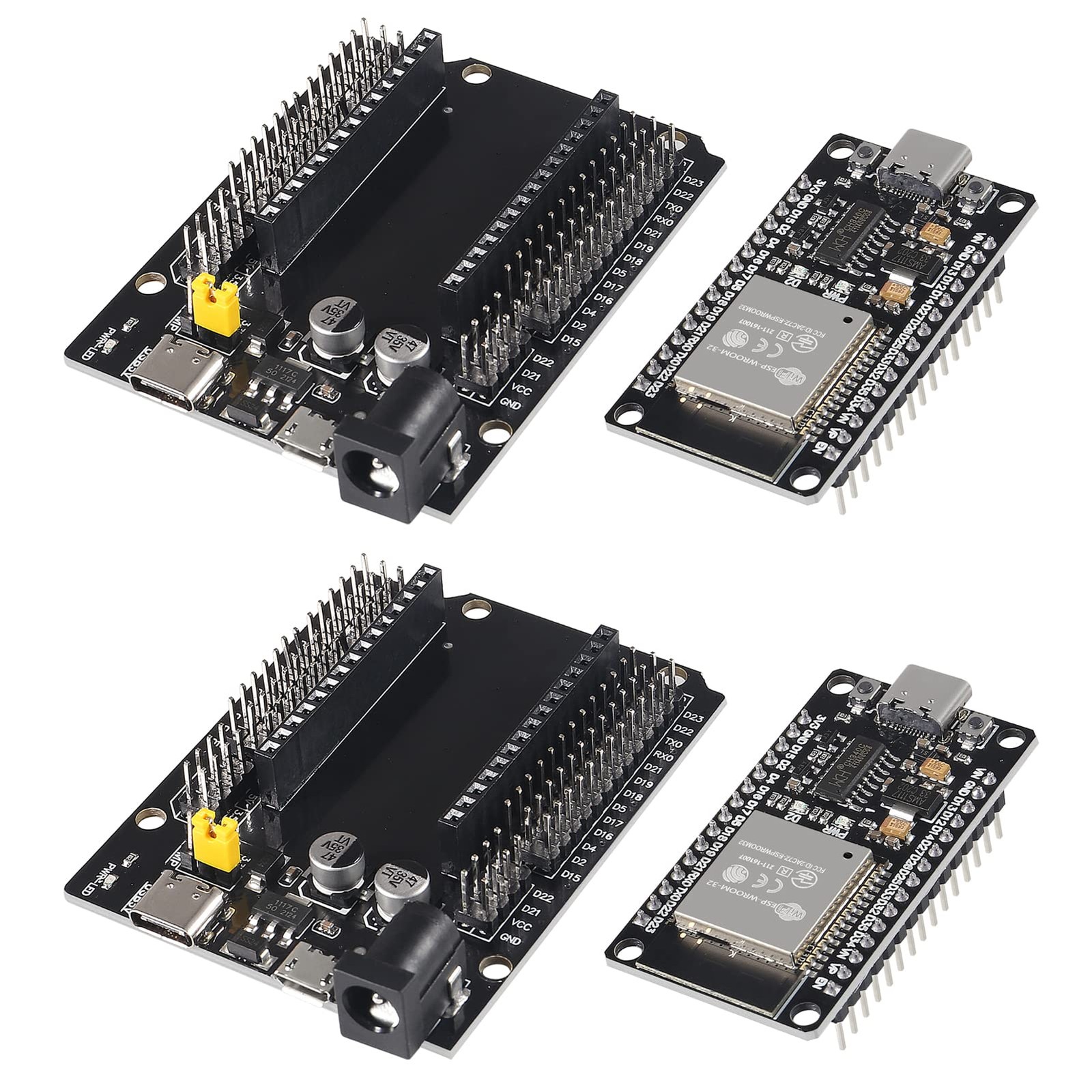 2 Sets ESPWROOM32 ESP32 TypeC USB Development Board Dual Core Expansion
