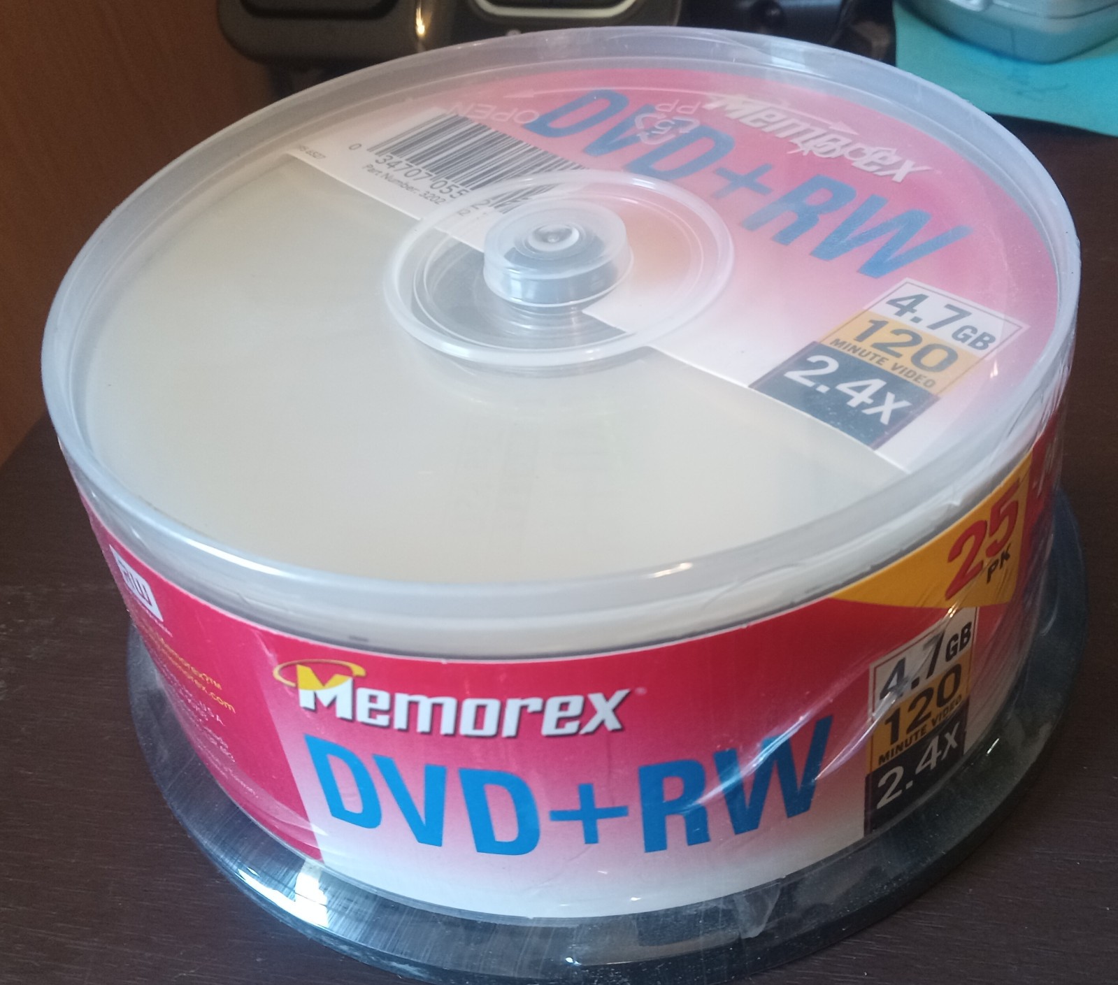 Memorex DVD+RW DVD RW 25 Pack 4.7 GB 2.4X 120 Min Brand New Rewritable Sealed