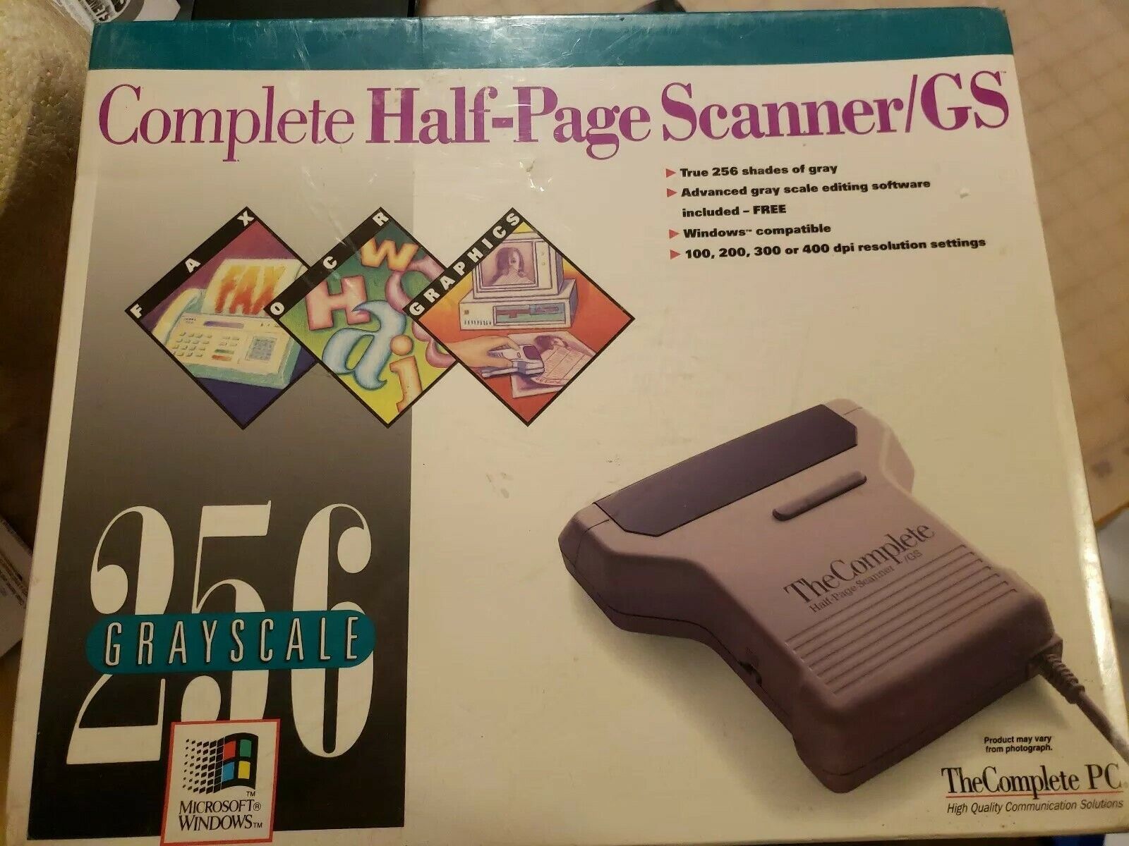 NEW / SEALED 1992:Complete Half-Page Scanner / GS.   Windows..Vintage.Mint*READ