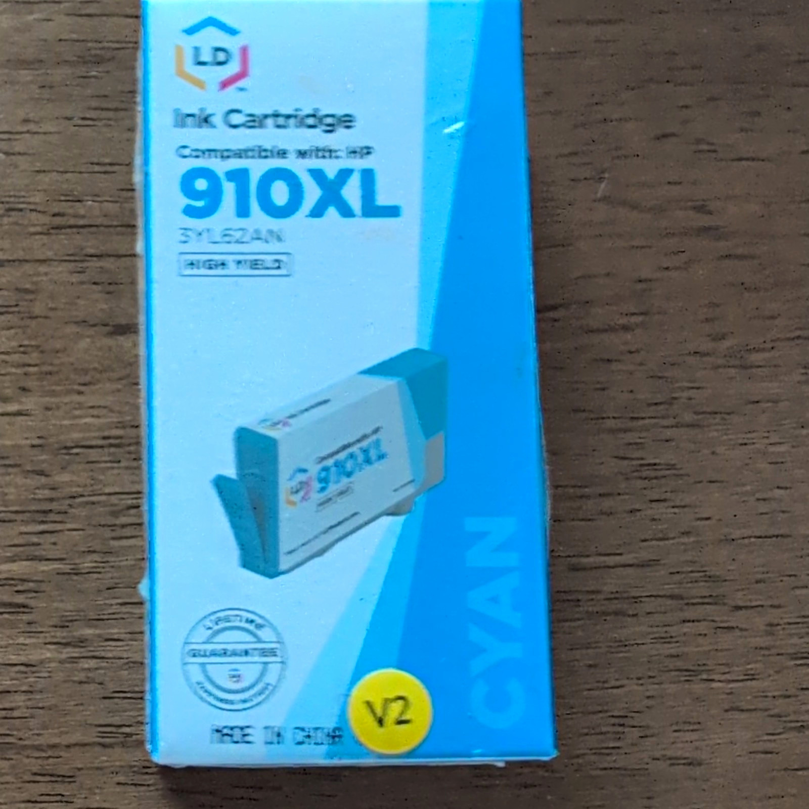 LD Compatible HP 910XL (3YL62AN) High Yield Cyan Ink Cartridge V2
