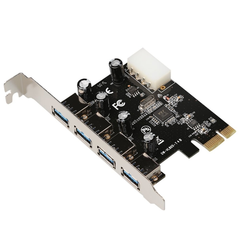 2 Pack - 4 Port USB 3.0 to PCI Express Card Expansion Add-On Card
