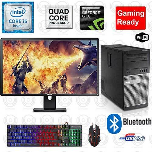 Gaming PC Desktop Computer Intel i5 8GB SSD WIFI WIN 10 BT NVIDIA 750 Ti Bundle