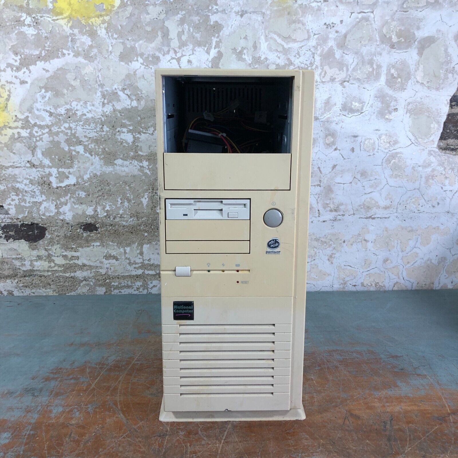 Vintage National Computer ATX PC Computer w/Motherboard/Cards/Drives - WORKS