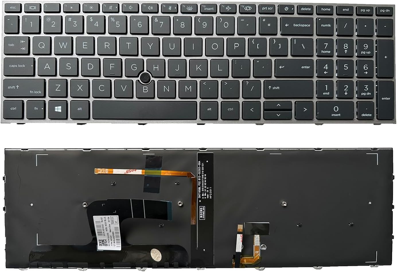 for HP Zbook Fury 15 G7 G8 US Backlit Keyboard Pointer L97967-001 Laptop
