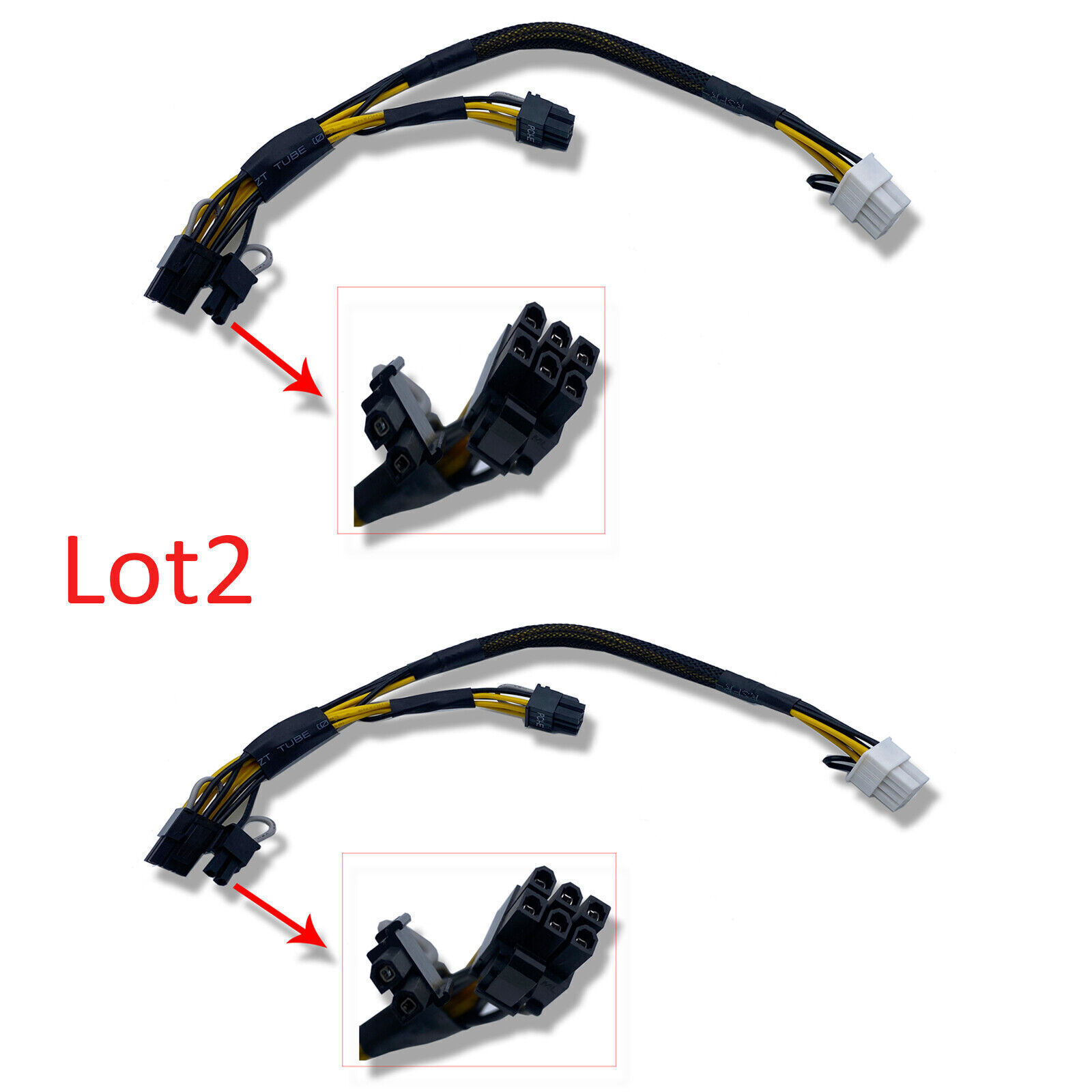 2X For Dell R720 GPU 9H6FV Riser to GPGPU 09H6FV Tablet Power Cable Server Parts