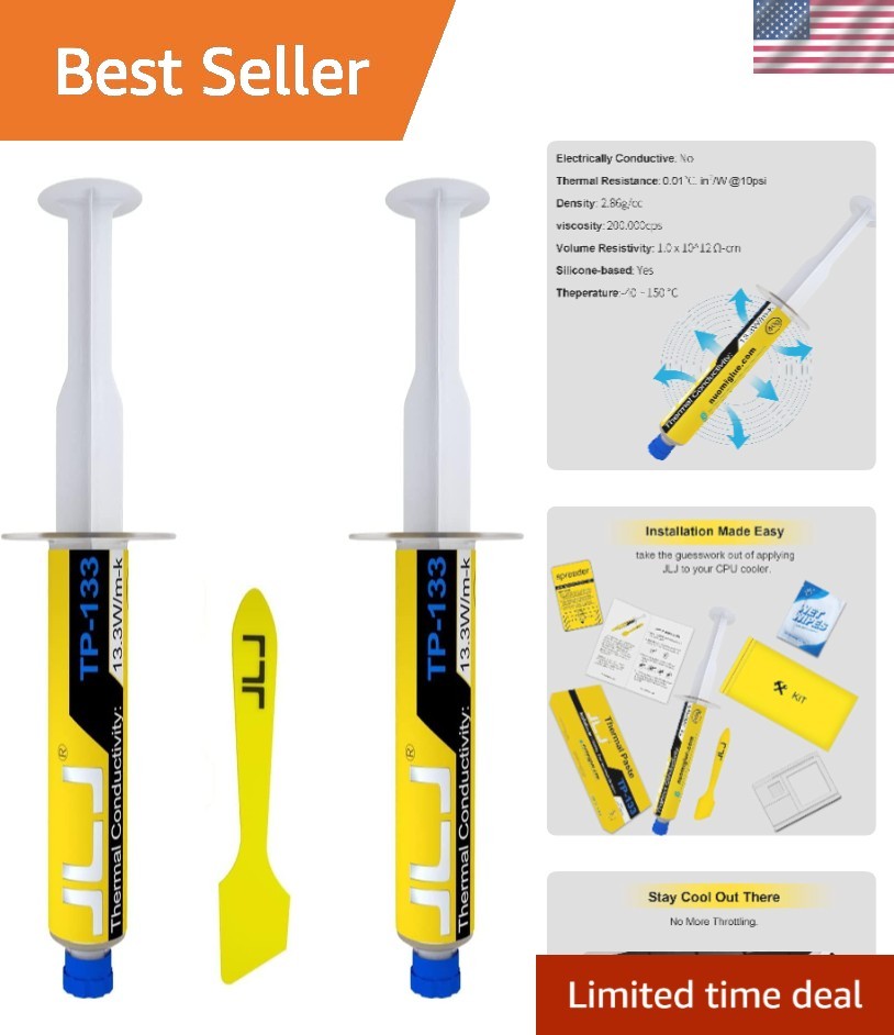 Safe and Durable 80g Thermal Compound for CPUs and GPUs - Effortless Application