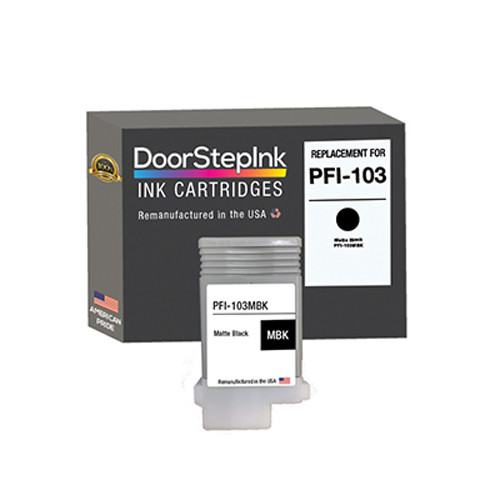 DoorStepInk Compatible Ink Cartridges For Canon PFI-103 Matte Black 130ml-USA