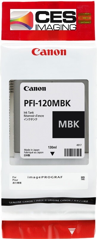 Canon PFI-120MBK Matte Black Ink Tank imagePROGRAF TM-200 TM-300 GP-200 GP-300