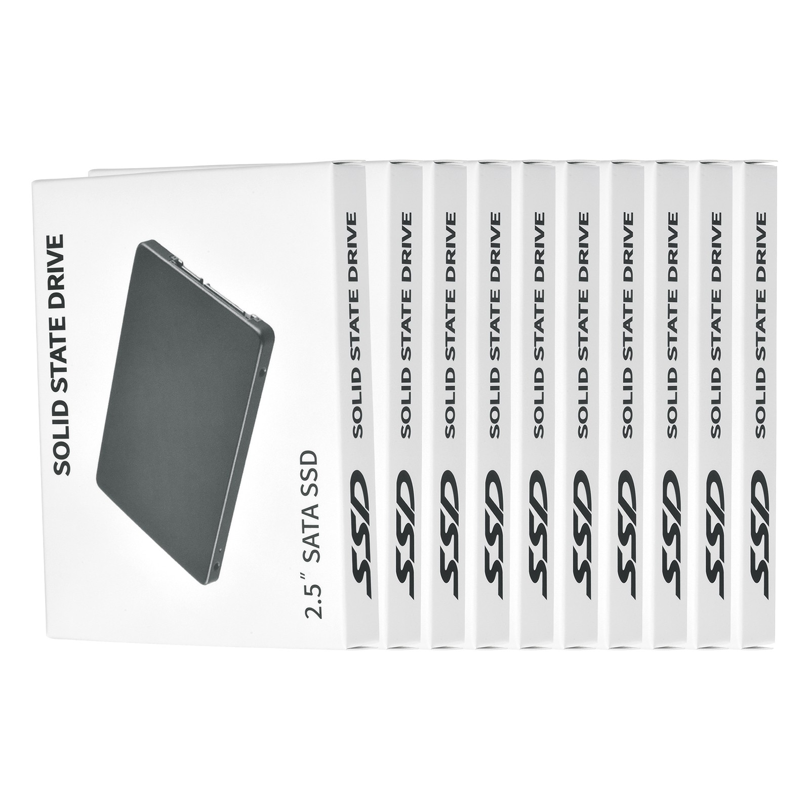 10Pcs SSD SATA 2.54 Inch Memory Package Tray with Cover for Computer