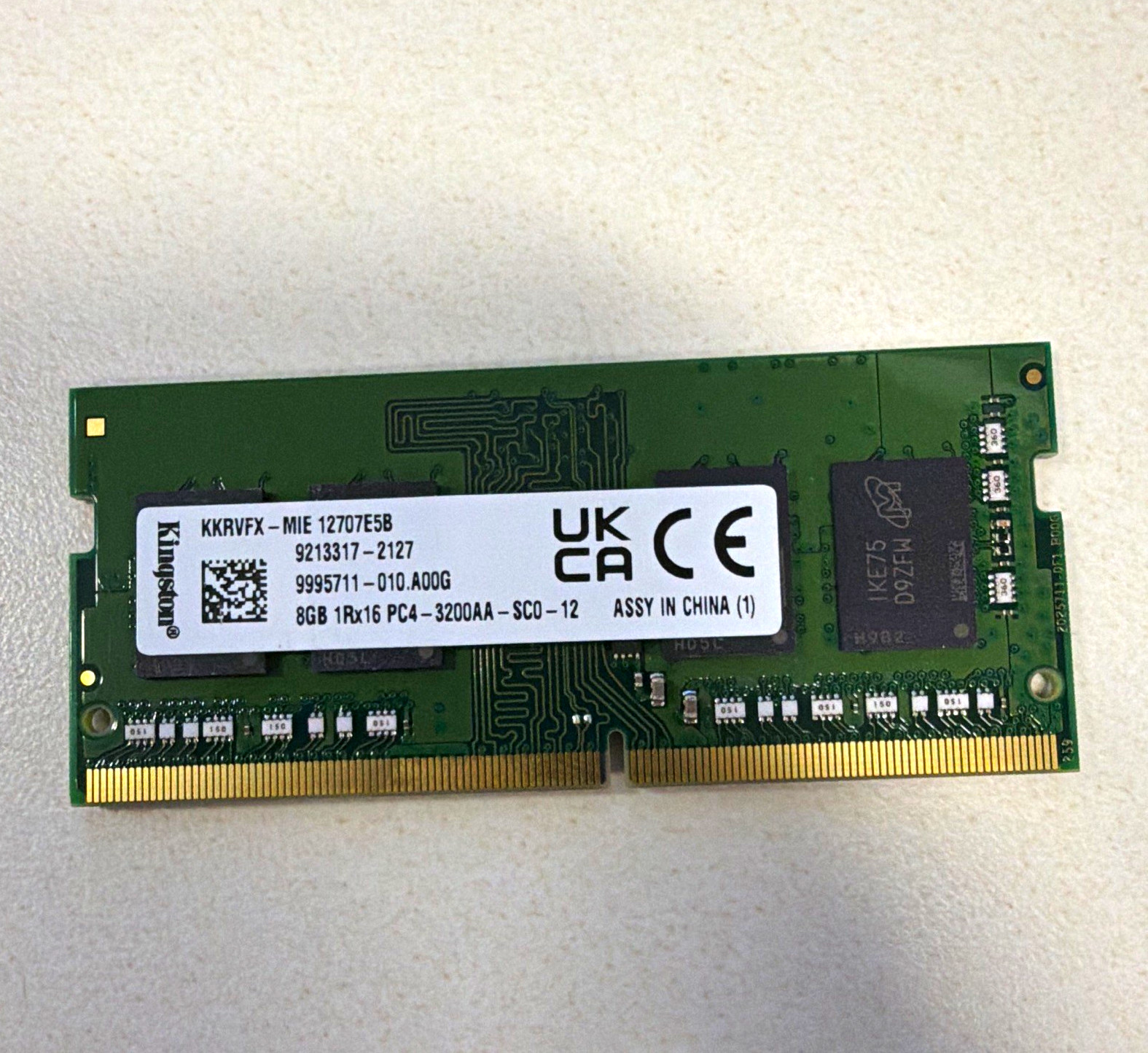 Kingston 8GB DDR4 SO-DIMM PC4-3200AA 260-Pin ECC RAM KKRVFX-MIE