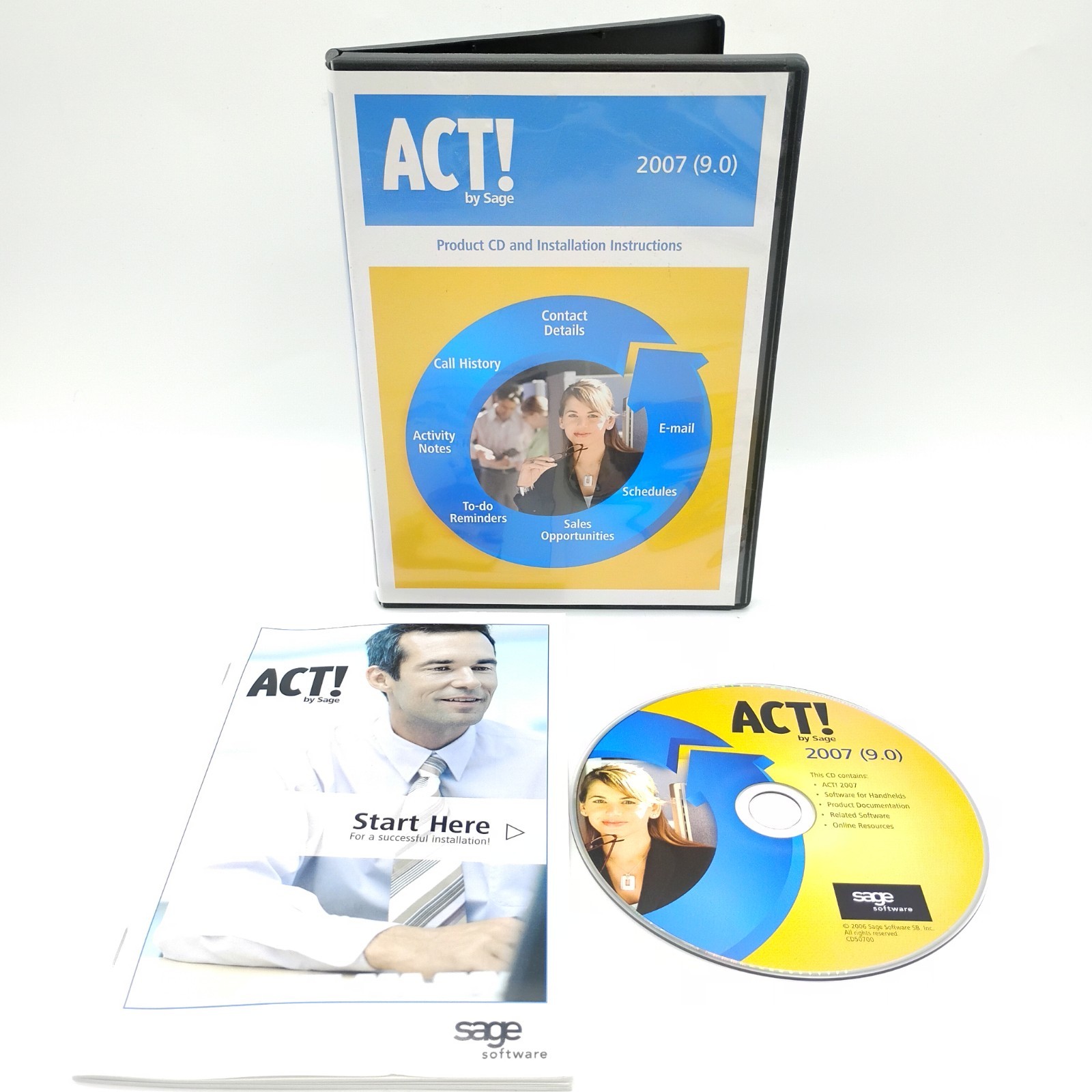 Act By Sage 2007 (9.0) Windows PC 2008 Computer Software w/ Serial Number
