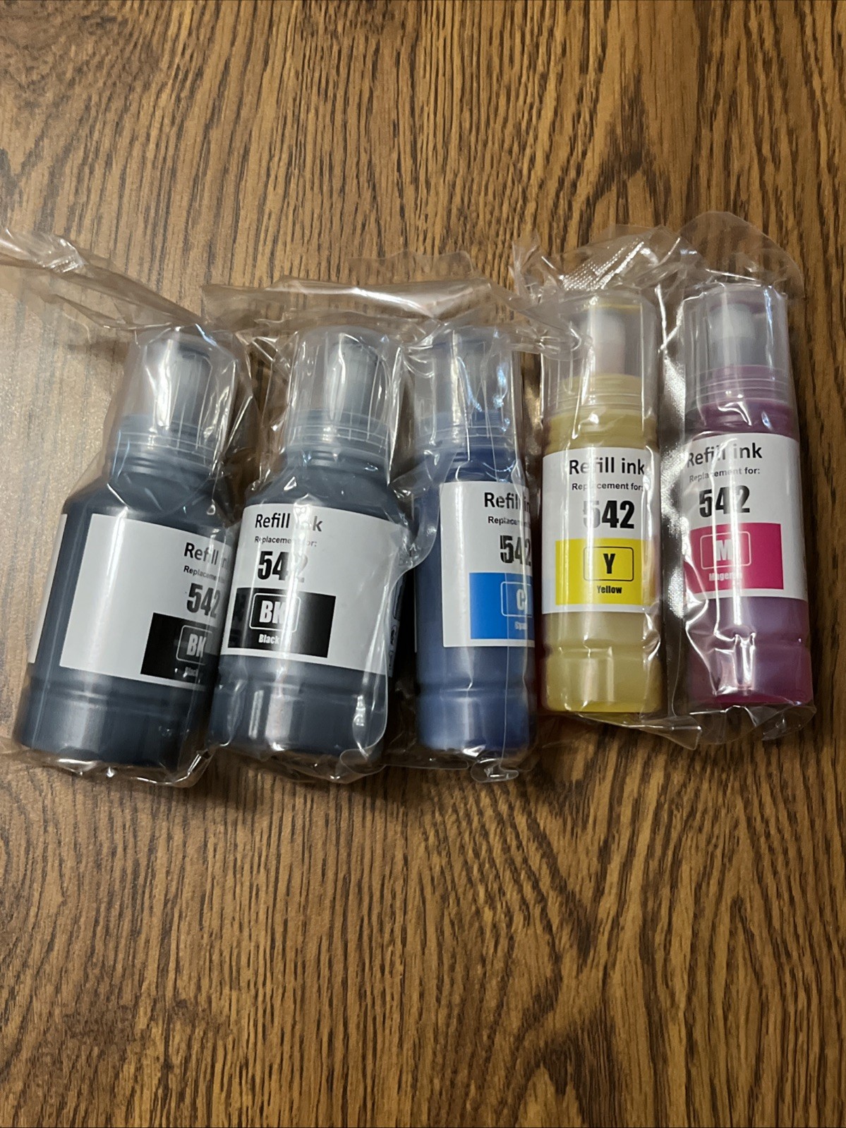 T542 Ink Refill Bottles/ 5 pk Set